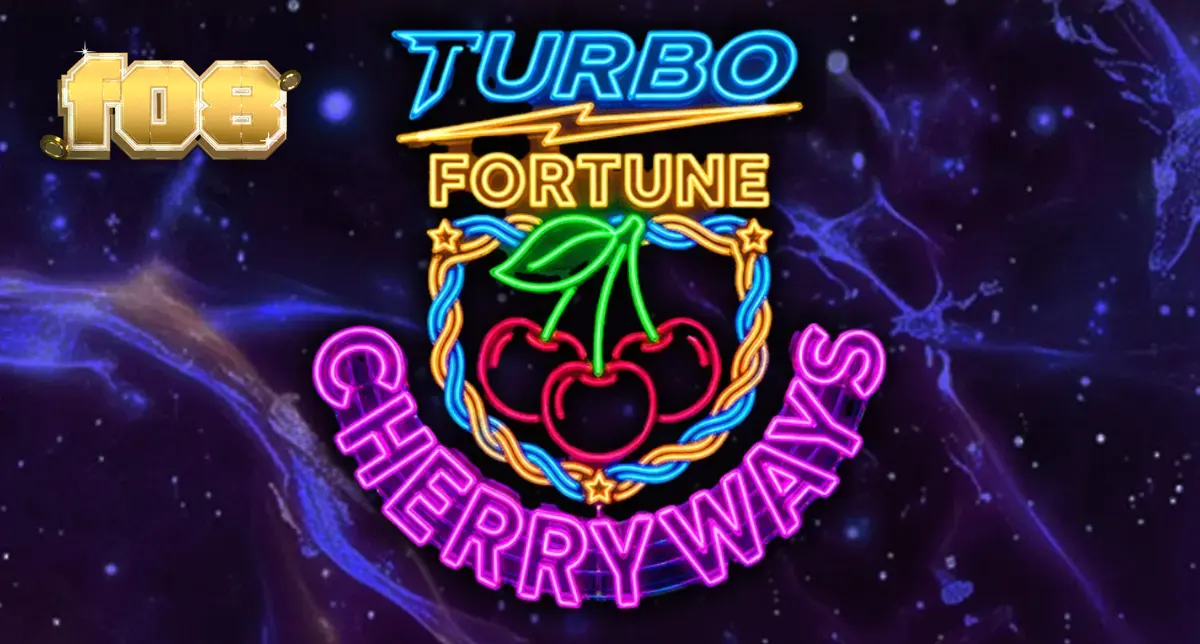 Tampilan visual neon yang memukau dari slot Turbo Fortune Cherryways dengan simbol buah bercahaya.